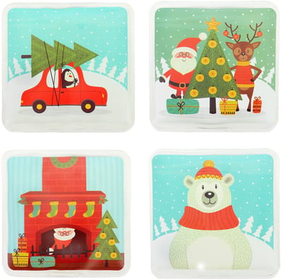 Allecto - Handwarmers - Set van 4 - Herbruikbare zakwarmers - Kleurige motieven - Ideaal tegen koude handen - Perfect voor winterse dagen - Uniseks
