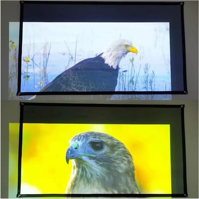 Projectiescherm - Draagbaar Scherm - Film Avond - Anti-licht Stof - 92 Inch - Zwart