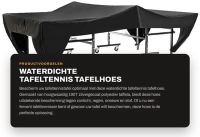 Dailygoods- Tafeltennis Cover Waterdicht - Outdoor Dekzeil - Stofbescherming - 280x153x73cm - Duurzaam Polyester - Lichtgewicht en Weerbestendig - Tafeltennis Tafel