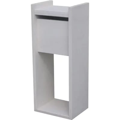 Vasp Staande Brievenbus Madrid - Natuursteen - Wit - 40x100x32cm