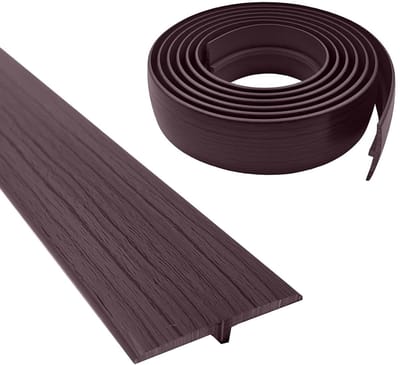Overgangsprofiel PVC - Vloerprofiel T-profiel - Vloeren Egaliseren - Zelfklevend Waterdicht - 5 cm x 3 m - Zwarte walnoot