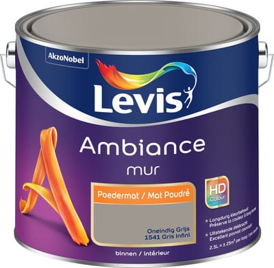 Levis - Ambiance Mur Poedermat - Oneindig Grijs - 2,5 L