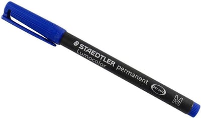 Permanent Marker - Stift Blauw - Schrijven en Markeren - Watervast en Uitwisbaar - 1.0 mm - Blauw