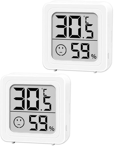2 Stuks Digitale Hygrometer & Thermometer Binnen – LCD Weerstation voor Huis, Babykamer en Kantoor