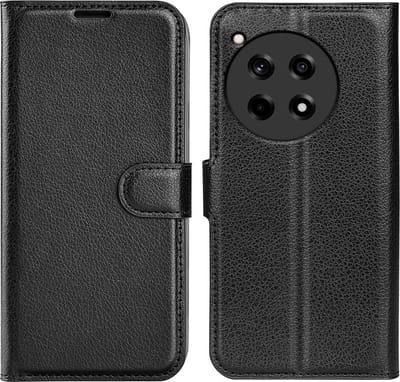 Coverup Hoesje - Geschikt voor OnePlus 12R Hoesje - Coverup Book Case - Zwart