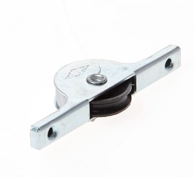 Kastdeurrol smal, met plaatijzeren kast, polyamide wiel 25mm met groef, draagvermogen 3kg 25jw/3kg/541