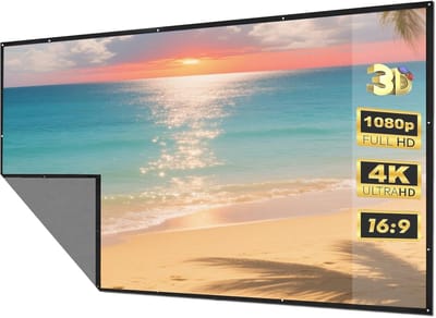 Metalen Projectiescherm - Opvouwbaar Filmdoek - Thuisbioscoop Creëren - Antireflectie Behandeling - 92 Inch - Zwart