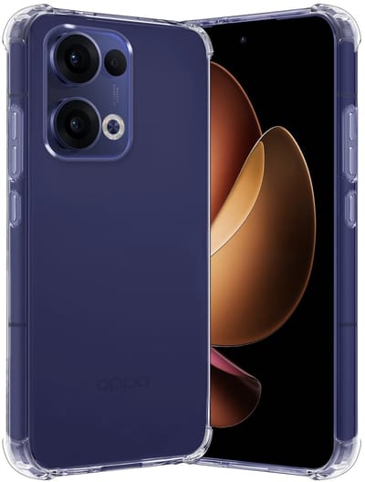 Hoes - Geschikt voor Oppo Reno 13 - Sterk & Shockproof - Siliconen Case - Back Cover - Telefoon Hoesje Shock Proof - Transparant