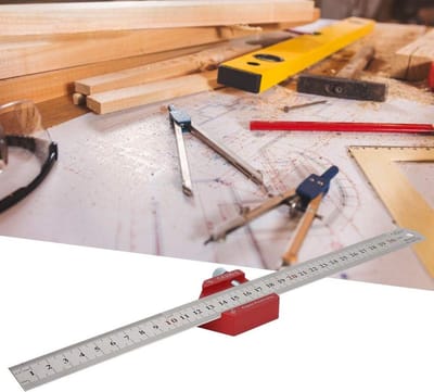 Precisie Aftekenliniaal 300mm voor Timmerman en Bouw: Hoge Nauwkeurigheid Markeergereedschap