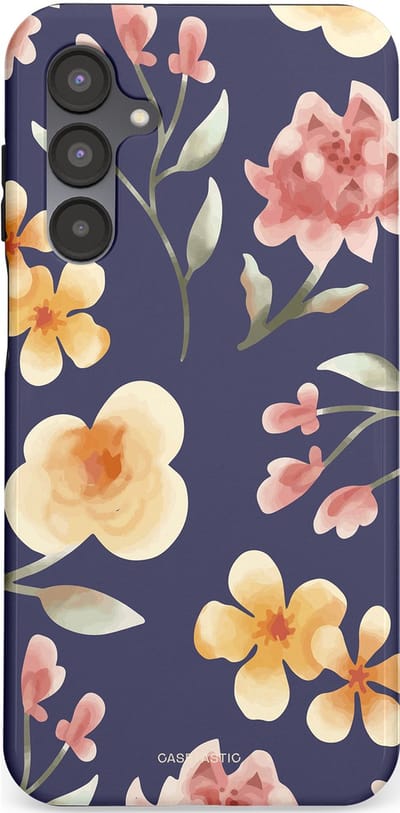 Casetastic Hoesje Geschikt voor Samsung A16 - Stijlvolle Beschermende Duo-layer Case - Bloesemnacht Marine
