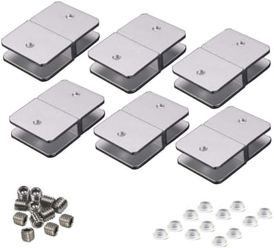 Dailygoods- Plankhouder Elegante Look - Plankdragers Aluminium - Stabiele Wandhouders - 12 Stuks - Maximale Belasting 6 kg - Geschikt voor 6-8 mm Dikte - Plankdrager