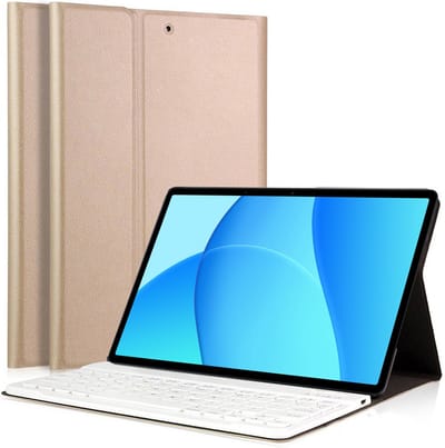 Hoes met toetsenbord geschikt voor Oppo Pad SE (11 inch - 2025) / OnePlus Pad Lite - Keyboard Book Case Cover Hoesje Goud