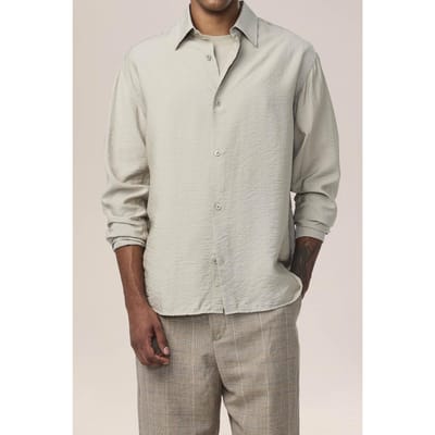 NN.07 Freddy No Pkt 5971 Shirts Fog Size: M | Casual Shirts Outlet | Heren | Grijs