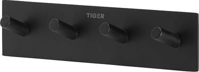 Tiger Square - Handdoekhaak multi - Zonder boren - Handdoekhaakjes - 3M tape - Mat zwart
