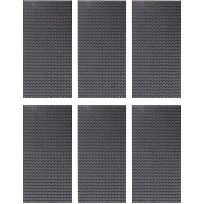 6 stuks 16x32 Compatibele Klassieke Bouwsteen Accessoires Bord Deel 6pcs 16x32 donkergrijze kleur