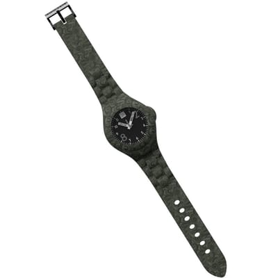 TOO LATE - siliconen horloge - MASH UP LORD FAT Decor - Ø 45 mm - Forest