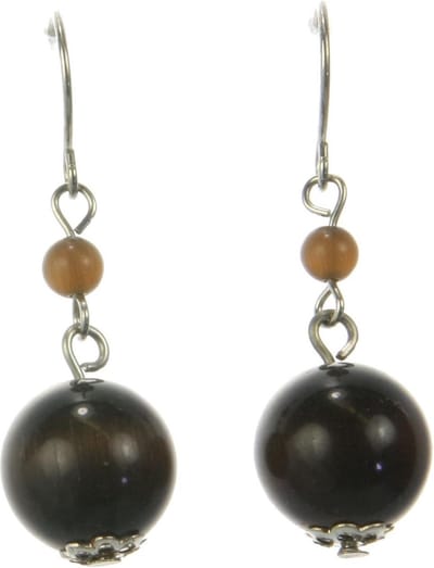 Behave - Oorhangers met kralen in naturel tinten - Tijdloze stijl
