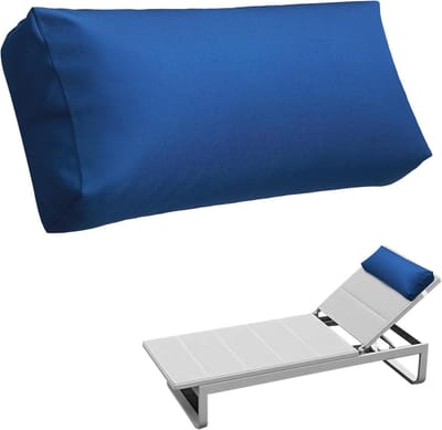 Hoofdsteunkussen Zwembad - Nekkussen Ligstoel - Comfort Buiten - Verstelbare Riem - Large - Donkerblauw