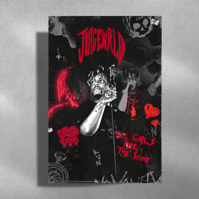 Juice Wrld - Metalen Poster 40x60cm - All Girls Are The Same