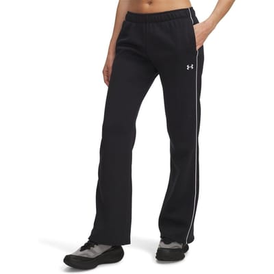 Under Armour Rival-joggingbroek met zijstrepen en uitlopende pijpen voor dames (Zwart gemêleerd)