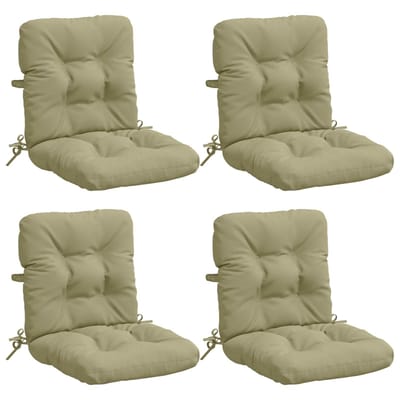vidaXL - 4-delige - hoogrugkussen - VIANEN - 4 - pcs - 100% - Polyester - Lichtgroen