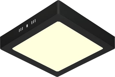 LED Paneel - 30x30 - 24W - Warm Wit 3000K - Mat Zwart - Opbouw - Vierkant - Aluminium