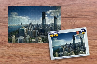 Puzzel Het stadscentrum van Abu Dhabi in de Verenigde Arabische Emiraten - Legpuzzel - Puzzel 500 stukjes
