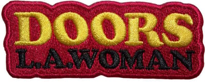The Doors - LA Woman Text Logo on Red Patch - Rood