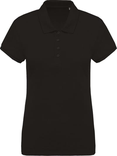 Kariban Dames/dames Organic Pique Polo Shirt (Zwart)