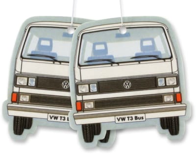 VW Collection by BRISA - Set van 2 Volkswagen luchtverfrissers met VW T3 Bulli Bus-motief (Piña Colada)