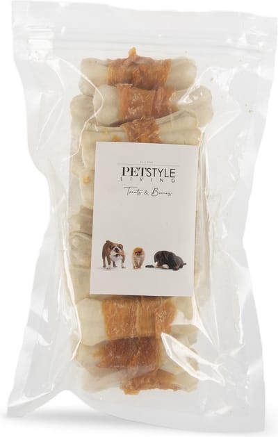 Petstyle Living Geperste Botten met Kip - Hondensnacks - 10cm - 20 Stuks - Kauwbotten Hond