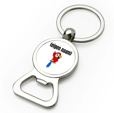 Akyol - kleine papegaai met eigen naam flesopener - Papegaai - papegaai liefhebbers - iemand die houdt van papegaaien - verjaardag - cadeau - kado - 9 bij 3 cm