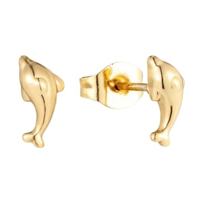 Aramat Jewels - Goudkleurige dolfijn oorbellen - Stijlvol en schattig
