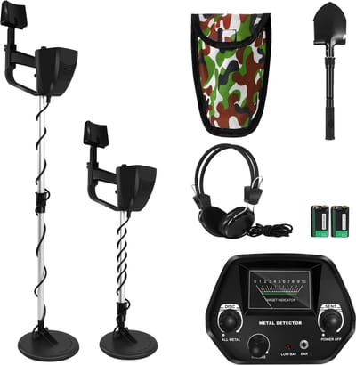 ACXIN Volwassenen Kinder Metaaldetector - 5kHz Wijzer - Verstelbaar 78-107cm ABS