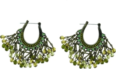 Behave - Oorhangers met kralen - Bohemian stijl groen - Zomerfestival