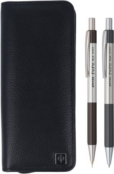 Penac Set - Vulpotlood - Balpen - Zwart - Metaal - Luxe Editie - Etui