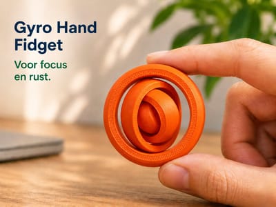 Gyro Hand Fidget – Fidget Speelgoed voor Volwassenen – Anti Stress Accessoire – Sensorische Fidget voor ADHD en Focus - 5 cm