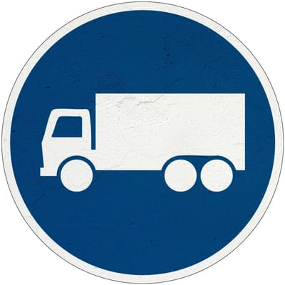 Rijstrook vrachtwagens bord - F21 | Sign Again materiaal | 10 cm
