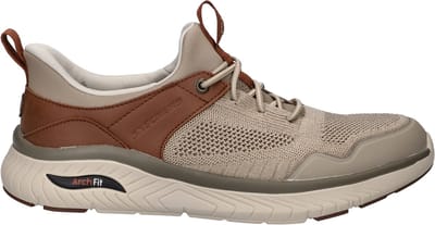 Skechers Arch Fit Crosser heren instapschoen - Taupe - Maat 42