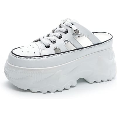 Schoenen voor dames met ronde neus, mode chunky sneakers, dames flats, loafers, slip-on, superhoge hakken, platform, gevulkaniseerde schoenen 7.5CM 35