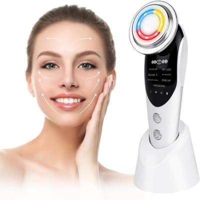 QORA® Gezichtmassage Apparaat - Gezichtsmassage Apparaat - Gezichtmassage Apparaat Elektrisch - Wit - 19cm x 12cm x 7cm