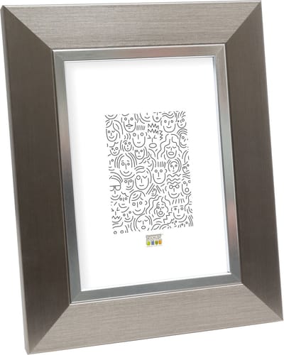 Deknudt Frames fotolijst S41ND1 - zilver met zilverbies - 20x25 cm