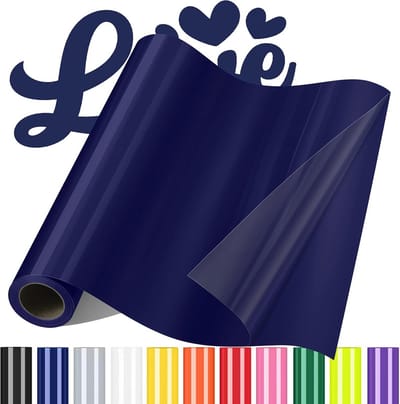 Strijkijzer Vinyl Donkerblauw 30,5 x 183 cm voor Textiel T-shirts Tassen Hoeden DIY Cadeaus