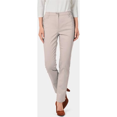 Satijnen katoenen broek LOUISA COMFORT+ - beige - Gr. 21 van Goldner Fashion