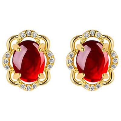 Diwenfu 10k Goud Rode Robijn Sieraden Oorbellen Voor Vrouwen Cushion Bohemia Aretes De Mujer Bizuteria Groene Topaas Stud Oorbellen Meisjes