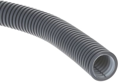 10m Kalitec gegolfde elektrische buis, 750 N, NW 20, buitendiameter 20 mm, binnendiameter 13,8 mm, grijs | brandvertragend | voor binnen- en buitengebruik | ondergrondse installatie | slag- en drukbestendig | kabelbeheersysteem en kabelbesc