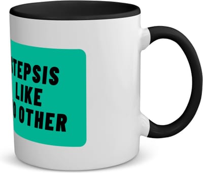 Akyol - stepsis like no other koffiemok - theemok - zwart - Zus - geweldige zus - niemand anders - verjaardag - cadeau - kado - bedankje - geschenk - 350 ML inhoud
