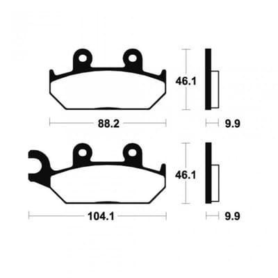 Plaquette de frein Tecnium pour Moto Yamaha 500 Xt E 1990 à 1996 AV / MA150 Neuf