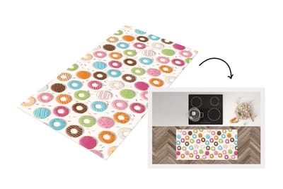 Keukenloper - Loper keuken - Patronen - Donut - Pastel - 120x60 cm - Keukenloper vinyl