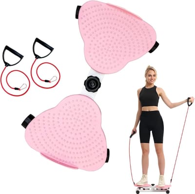Taille Trainer - Twist Disc - Thuis Fitness - Met Voetmassage - 4.1 kg - Roze
